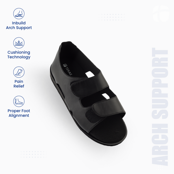 Tekas Men's ortho Sandals for Flat Feet with arch support
