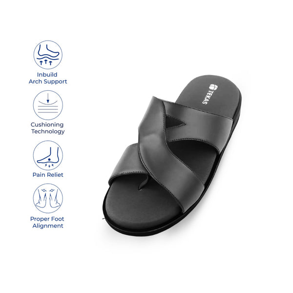 Tekas Men's Glance ortho Slippers for Flat Feet with arch support