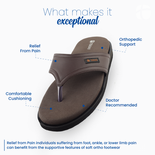 Tekas Men's Cloudwalkers ortho Slippers for Flat Feet